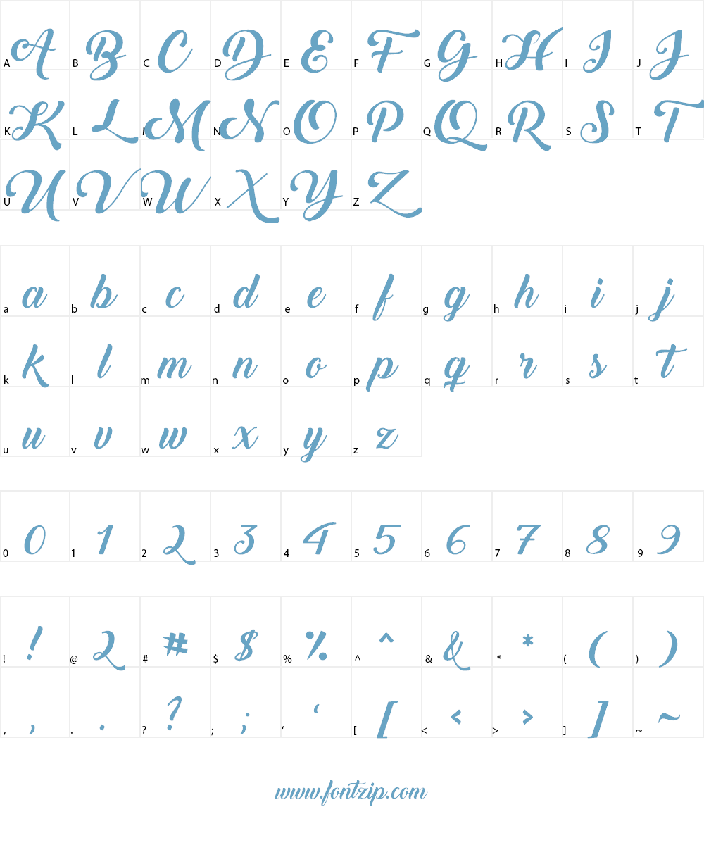 Back to Black Demo Font Character